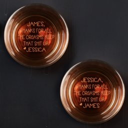 Thanks For All The Orgasms Anniversary Gift For Him - Personalized Engraved Whiskey Glass - Gift For Husband - Photo 5