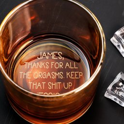 Thanks For All The Orgasms Anniversary Gift For Him - Personalized Engraved Whiskey Glass - Gift For Husband - Photo 7