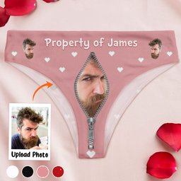Property Of Anniversary Gift For Wife - Personalized Photo Women's Low-waisted Brief - Gift For Wife - Photo 1