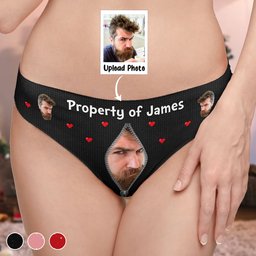 Property Of Anniversary Gift For Wife - Personalized Photo Women's Low-waisted Brief - Gift For Wife - Photo 2