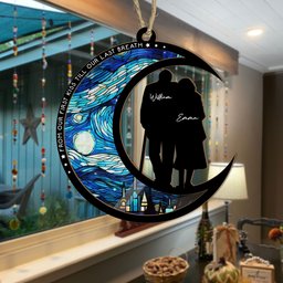 From Our First Kiss Till Our Last Breath - Personalized Suncatcher Ornament - Photo 5