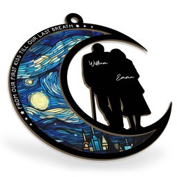 From Our First Kiss Till Our Last Breath - Personalized Suncatcher Ornament - Photo 8