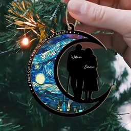 From Our First Kiss Till Our Last Breath - Personalized Suncatcher Ornament - Photo 3