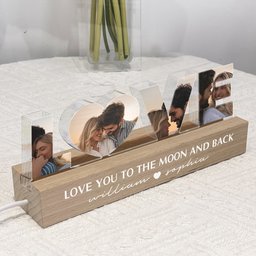 Love You To The Moon And Back - Personalized Photo LED Night Light - Photo 2