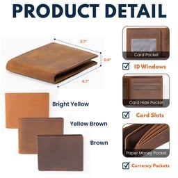 Gifts From Wife - Having You As A Dad - Personalized Leather Wallet - Photo 4