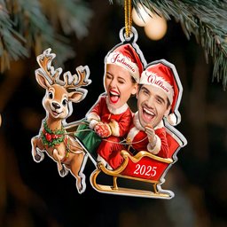 Couple Funny Custom Ornament - Personalized Acrylic Photo Ornament - Photo 4