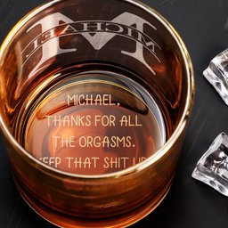 Thanks For All The Orgasms Custom Name Gift For Husband, Boyfriend - Personalized Whiskey Glass - Photo 5