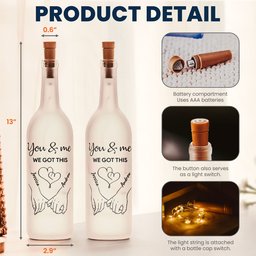 You And Me We Got This - Personalized Bottle Lamp - Photo 4