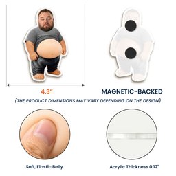 Funny Upload Face Gift For Dad Bod, Husband, Boss, Coworkers - Personalized Fridge Magnet - Photo 6