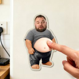 Funny Upload Face Gift For Dad Bod, Husband, Boss, Coworkers - Personalized Fridge Magnet - Photo 2