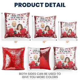 I Promise To Always Be By Your Side - Custom Sequin Pillow - Photo 8