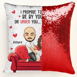 I Promise To Always Be By Your Side - Custom Sequin Pillow - Photo 6