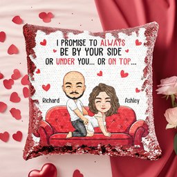 I Promise To Always Be By Your Side - Custom Sequin Pillow - Photo 2