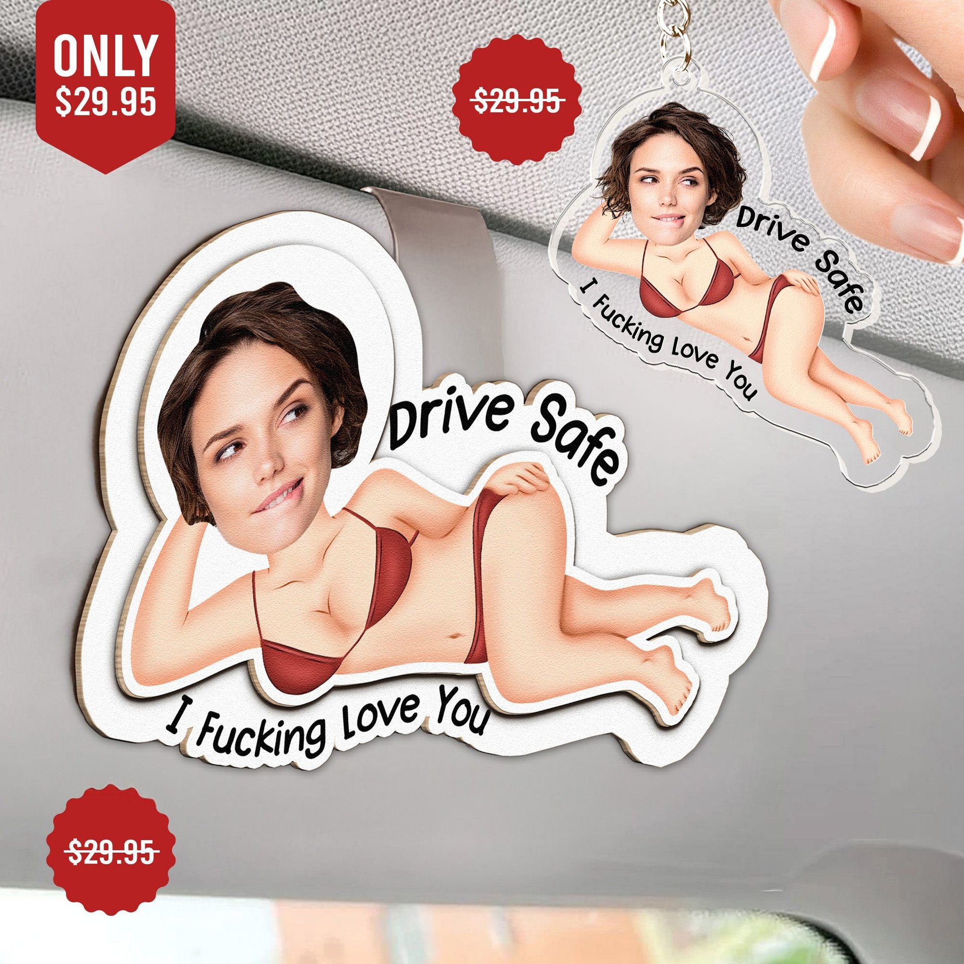 Drive Safe Version Funny - Valentines Day Gifts For Husband, Boyfriend - Custom Photo Gift Set - Photo 1