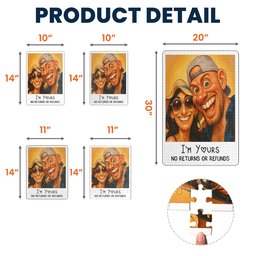 Caricature Wall Art For Funny Couples - Custom Cartoon Drawing From Photo - Personalized Jigsaw Puzzle - Photo 8