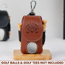 Custom Name, Initials For Him, Golf Lovers, Husband, Dad - Personalized Golf Ball Holder - Photo 3