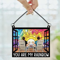 You Are My Rainbow - Personalized Window Hanging Suncatcher Ornament - Photo 2