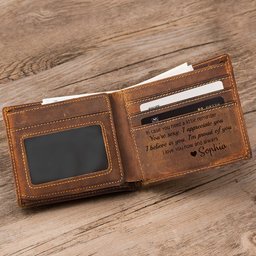 In Case You Need A Little Reminder - Personalized Leather Wallet - Photo 2