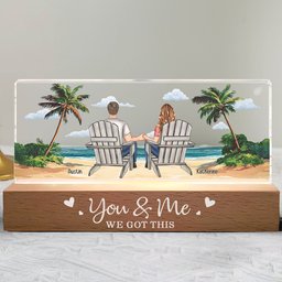 New Version You & Me We Got This Beach Scene - Personalized LED Night Light - Photo 4