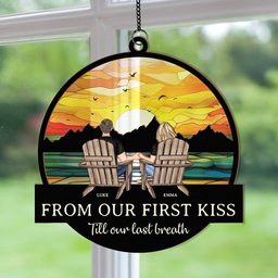 Till Our Last Breath - Personalized Window Hanging Suncatcher Ornament - Photo 2