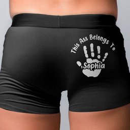 This A$$ Belongs To - Naughty Gifts For Husband, Boyfriend - Personalized Men's Boxer Briefs - Gift For Husband - Photo 1