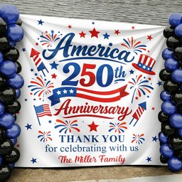 America 250Th Anniversary Thank You For Celebrating With Us - Personalized Backdrop - Photo 4