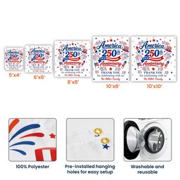 America 250Th Anniversary Thank You For Celebrating With Us - Personalized Backdrop - Photo 5