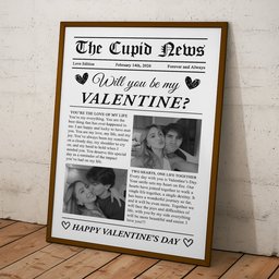 Will You Be My Valentine? First Valentine's Day Gift For Couples, Him, Her - Personalized Photo Poster - Photo 6