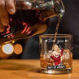 Congrats On Being My Husband - Gifts For Husband, Bf - Personalized Whiskey Glass - Photo 4