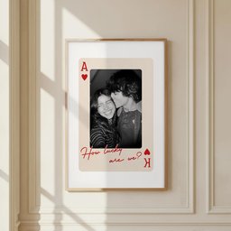 King And Queen Custom Couples Photo How Luck We Are - Personalized Photo Poster - Photo 5
