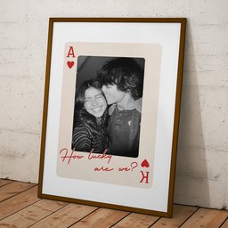 King And Queen Custom Couples Photo How Luck We Are - Personalized Photo Poster - Photo 8