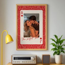 King And Queen Custom Couples Photo How Luck We Are - Personalized Photo Poster - Photo 2