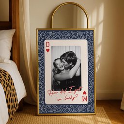 King And Queen Custom Couples Photo How Luck We Are - Personalized Photo Poster - Photo 6