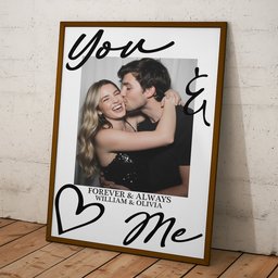 Couple Gift You & Me Forever & Always Gift For Her Gift For Him - Personalized Photo Poster - Photo 5