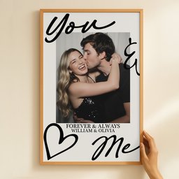 Couple Gift You & Me Forever & Always Gift For Her Gift For Him - Personalized Photo Poster - Photo 6