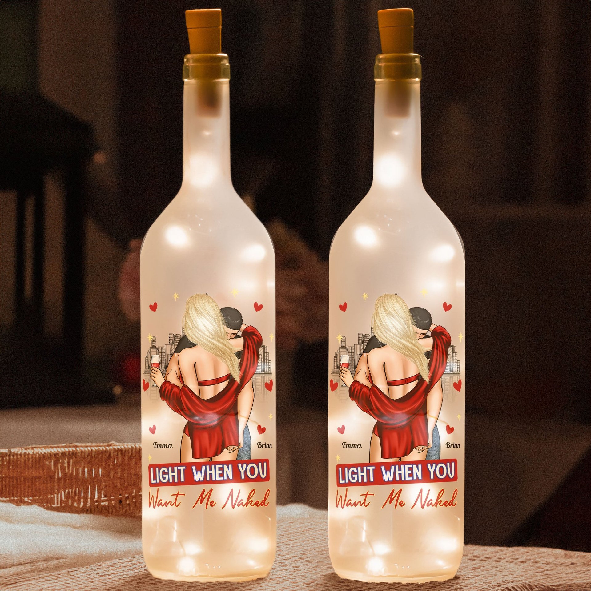 Light When You Want Me Naked - Personalized Bottle Lamp - Photo 1