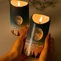 The Night Our Story Began - Personalized LED Candle - Photo 3