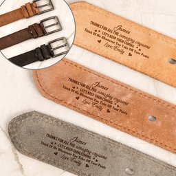 Thanks For All The Amazing Orgasms - Personalized Cowhide Belt - Photo 2