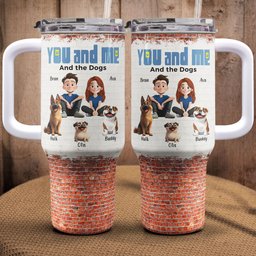 You And Me For Pet Parents - Personalized 40oz Tumbler With Straw - Photo 2