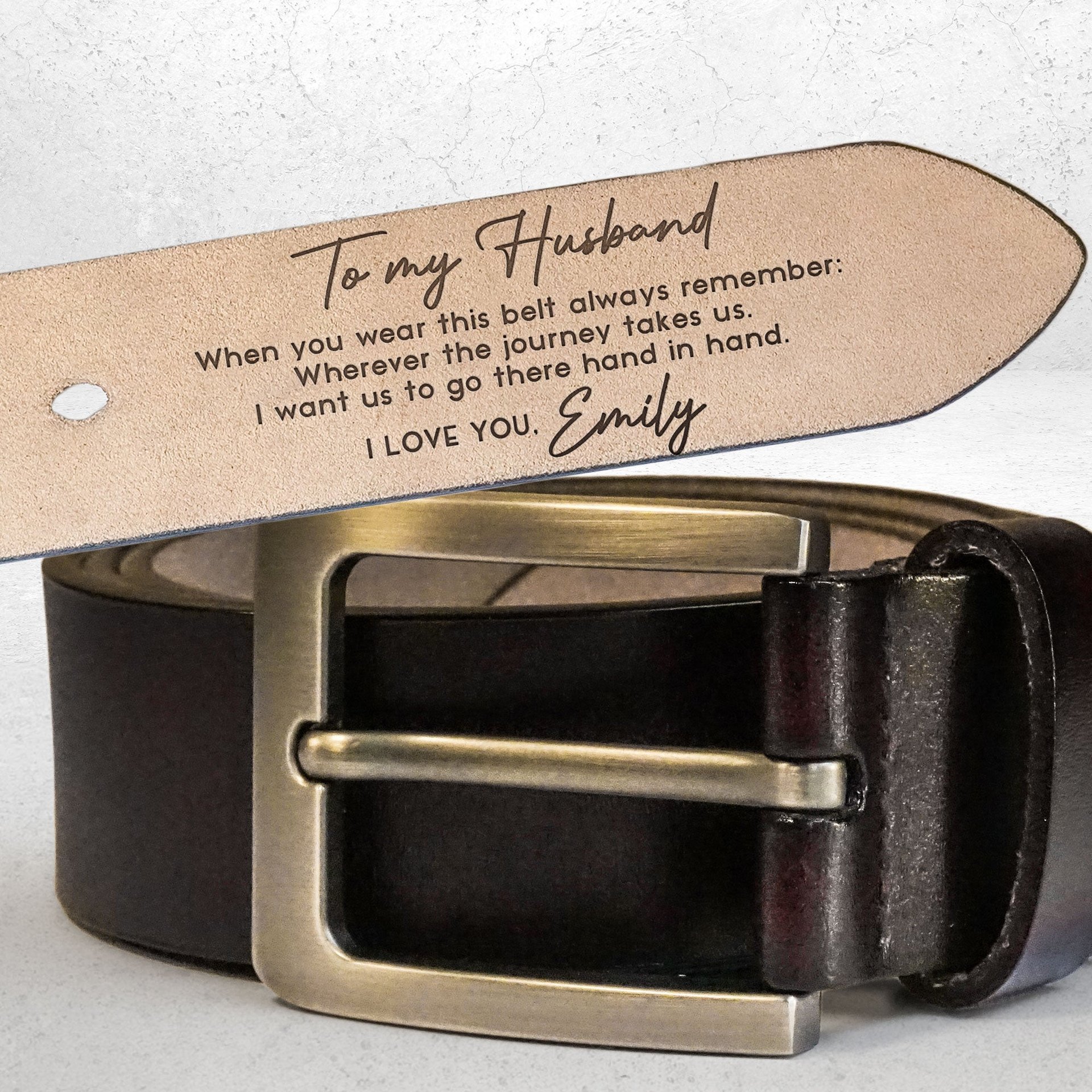 When You Wear This Belt Always Remember - Personalized Engraved Leather Belt - Photo 1