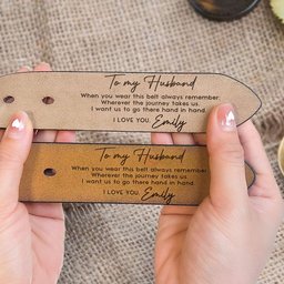 When You Wear This Belt Always Remember - Personalized Engraved Leather Belt - Photo 3