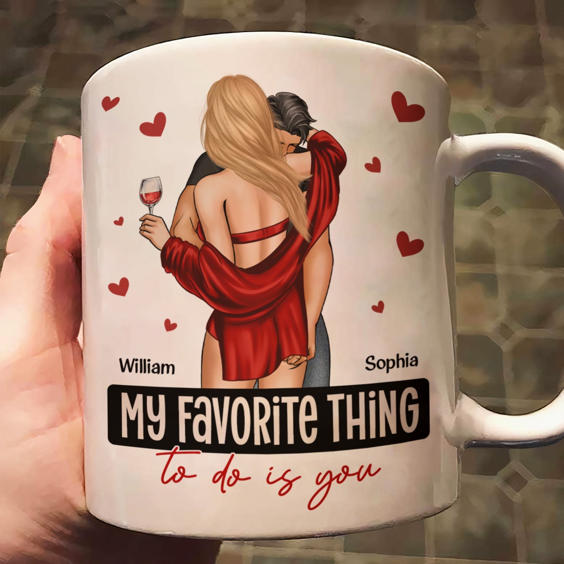 My Favorite Thing To Do Is You - Personalized Mug - Anniversary Gifts For Her, Him - Photo 1