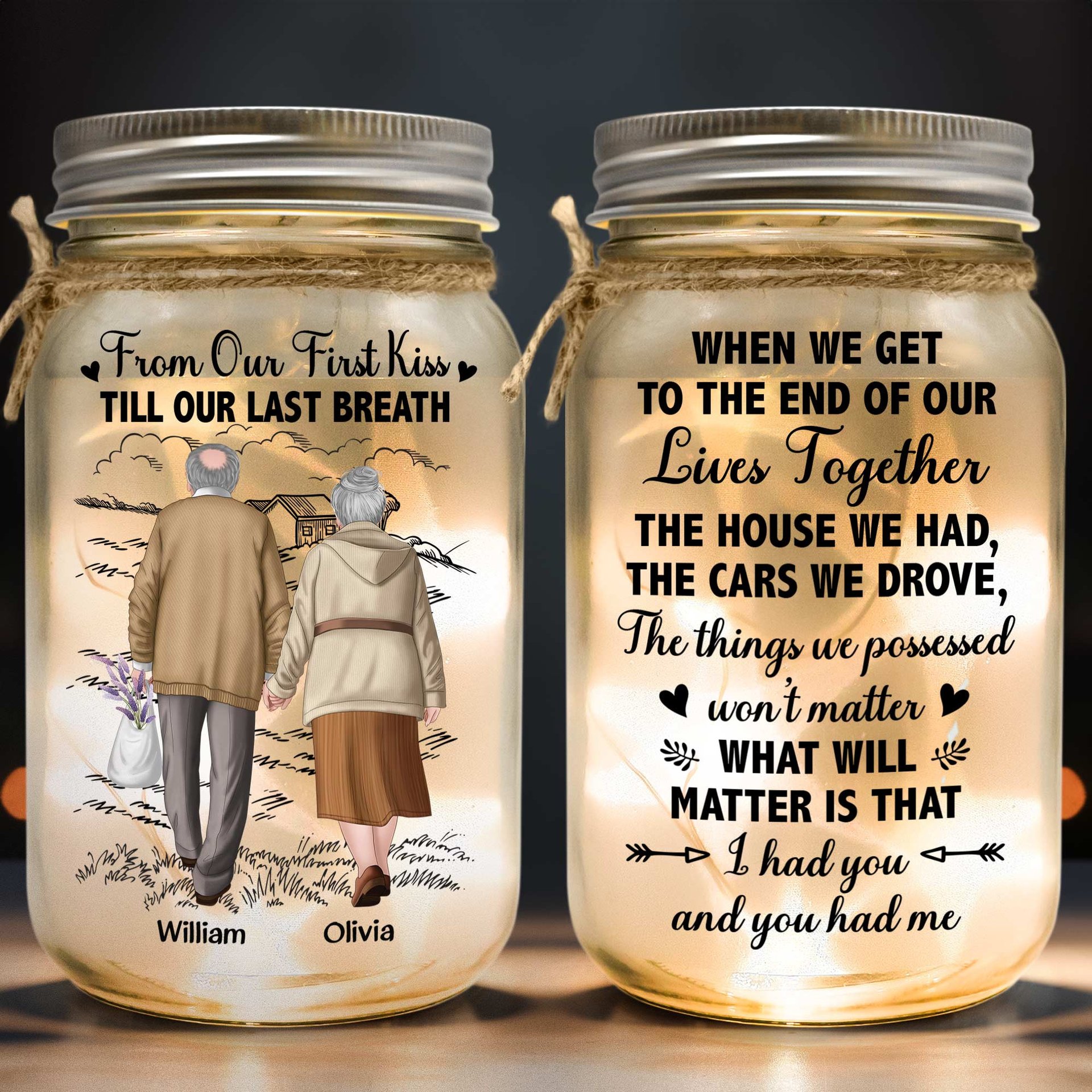 I Had You And You Had Me - Personalized Mason Jar Light - Photo 1