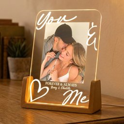 You & Me Forever & Always Annviersary Gift For Her, Him - Personalized Night Light - Photo 5