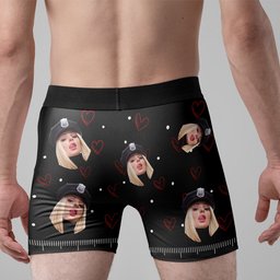I Love Every Inch Of You - Personalized Photo Men's Boxer Briefs - Photo 2