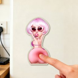 Custom Face Funny Naughty Gift For Husband, Boyfriend, Him - Personalized Fridge Magnet - Photo 1