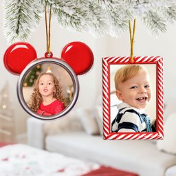 Christmas Ornament Custom Photo Frame - Personalized Acrylic Photo Ornament - Photo 2