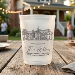 Custom Photo Wedding Venue Illustration Drawing Wedding Favors - Personalized Cups - Photo 6