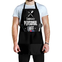 Personal Chef Grill Apron Funny Gifts For Him, Husband - Personalized Apron - Photo 5