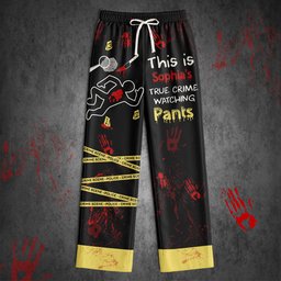 This Is My True Crime Watching Pajamas - Personalized Satin Pajama Set - Photo 1